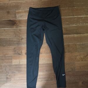 Nike Black Leggings with White Swoosh